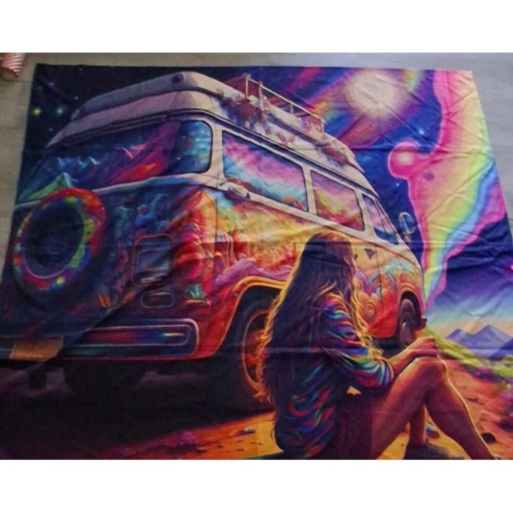 Sky gazing Hippie Van Tapestry Wall Hanging polyester tapestry 60x80 new